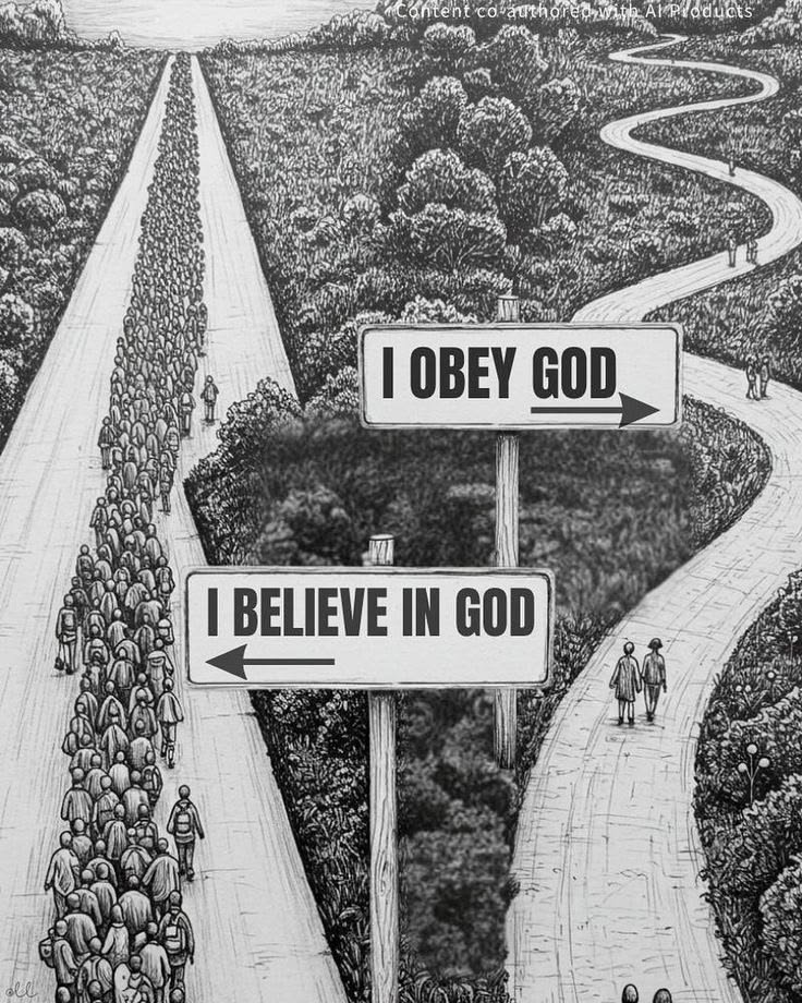 JesusSavesUs777's tweet photo. Don't just believe in God. 

Obey Him. https://t.co/0Q7jphWQ4M