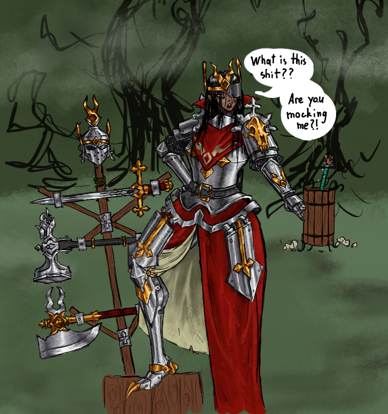 Lizardbrainiak's tweet photo. Tahlia tries out a new (old) outfit

1/2

#warhammer #ageofsigmar https://t.co/04klZq0Ob0