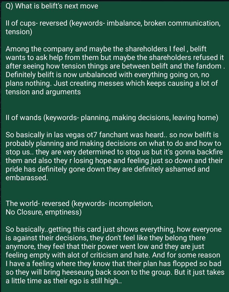 ot7realcore's tweet photo. Ok my ot7 stans I did a reading on the company and damn this matches so well so be careful on their next move,don't you dare be demotivated by this or be upset 
Just know that u being upset feeds their ego
And take care of yourself mentally and physically so we can ruin them 😍🫳🏼 https://t.co/nR68PFbrZ6