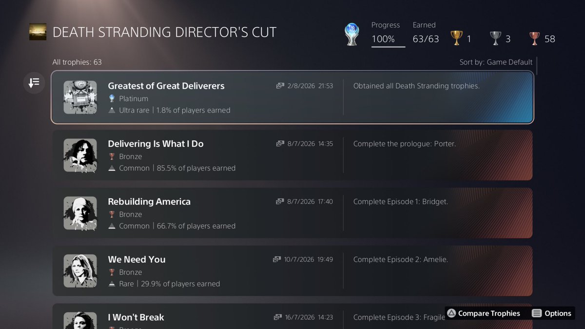 nessaave's tweet photo. I’M FINALLY FREE 🎉🎉 I NEVER HAVE TO TOUCH THIS GAME EVER AGAIN HELL YES 

only 148 hours of my life wasted but finally got the death stranding plat and I’ll probably never touch the second one lmfao https://t.co/71hyVtPe80