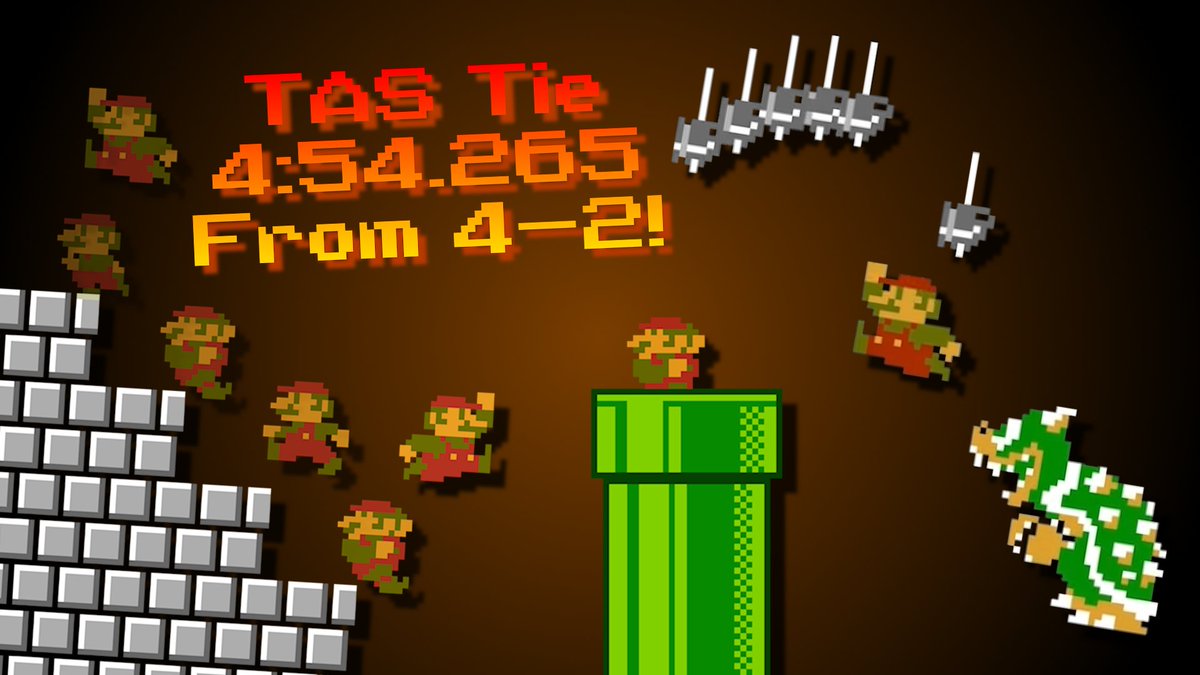 Niftski's tweet photo. At 5 in the morning today, I achieved one of my hardest SMB1 achievements yet: Any% TAS tie from 4-2! Not only did I get it from 4-2, I did it on OG rom, which has never been done before! This is just the beginning (of the end). Full game runs will be starting VERY soon! https://t.co/6neroboA23