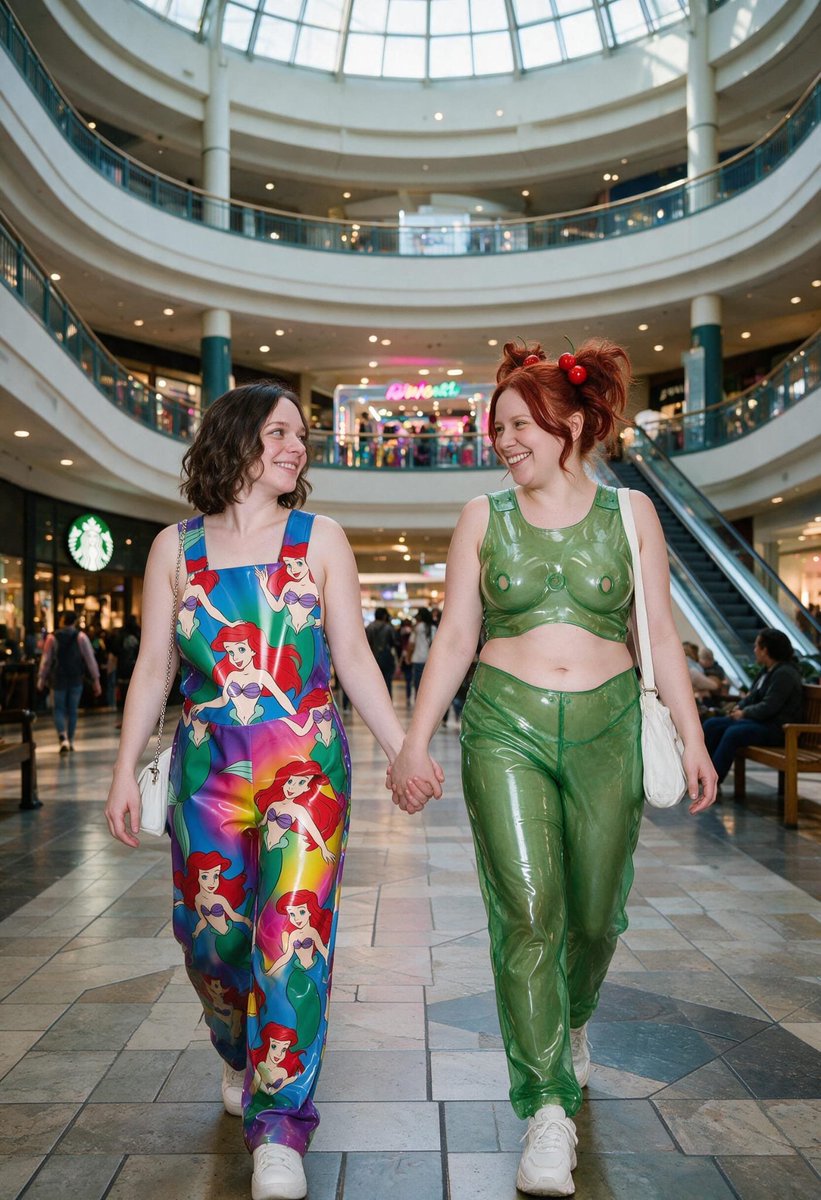 Lizzy1262629's tweet photo. Kiara and me shopping in the Mall of America β holding hands in our shiny outfits, having so much fun! ππ Soft smiles and glossy mall vibes β¨ (Hope ICE doesnβt find us hereβ¦ Kiaraβs not a US citizen π) part 2
#MallFun #MatchingOutfits #ShinyFashion #KinkyCute #GlossyFashion #PVCSet #CoupleLook #PlayfulLook #DisneyVibes