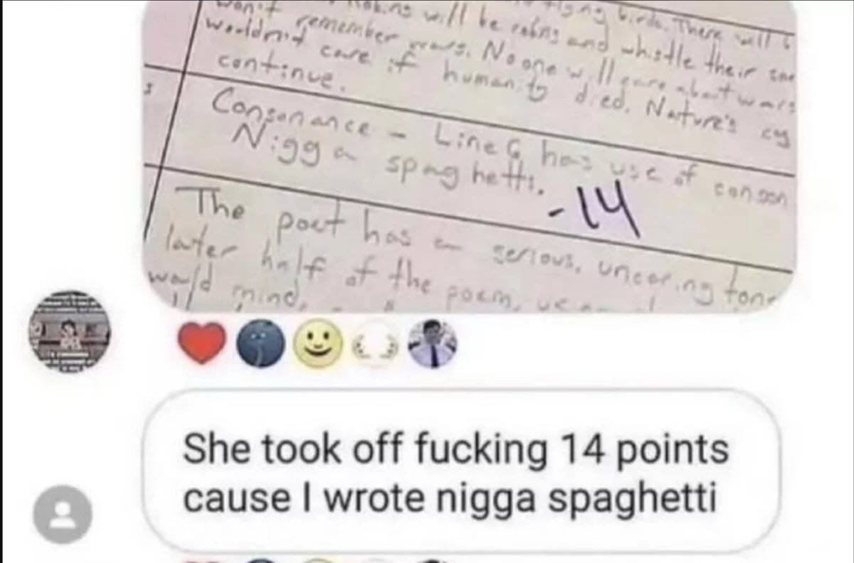 ShortHairedCat's tweet photo. Nigga spaghetti https://t.co/gbvD5hgWTV