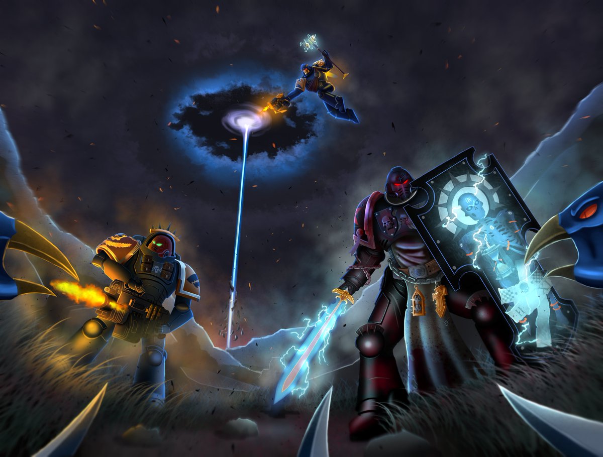 LeeTheEmperor's tweet photo. Oh yea I also paint stuff

#warhammer40k #nierautomata #2b #spacemarines https://t.co/FYHq50mNk1