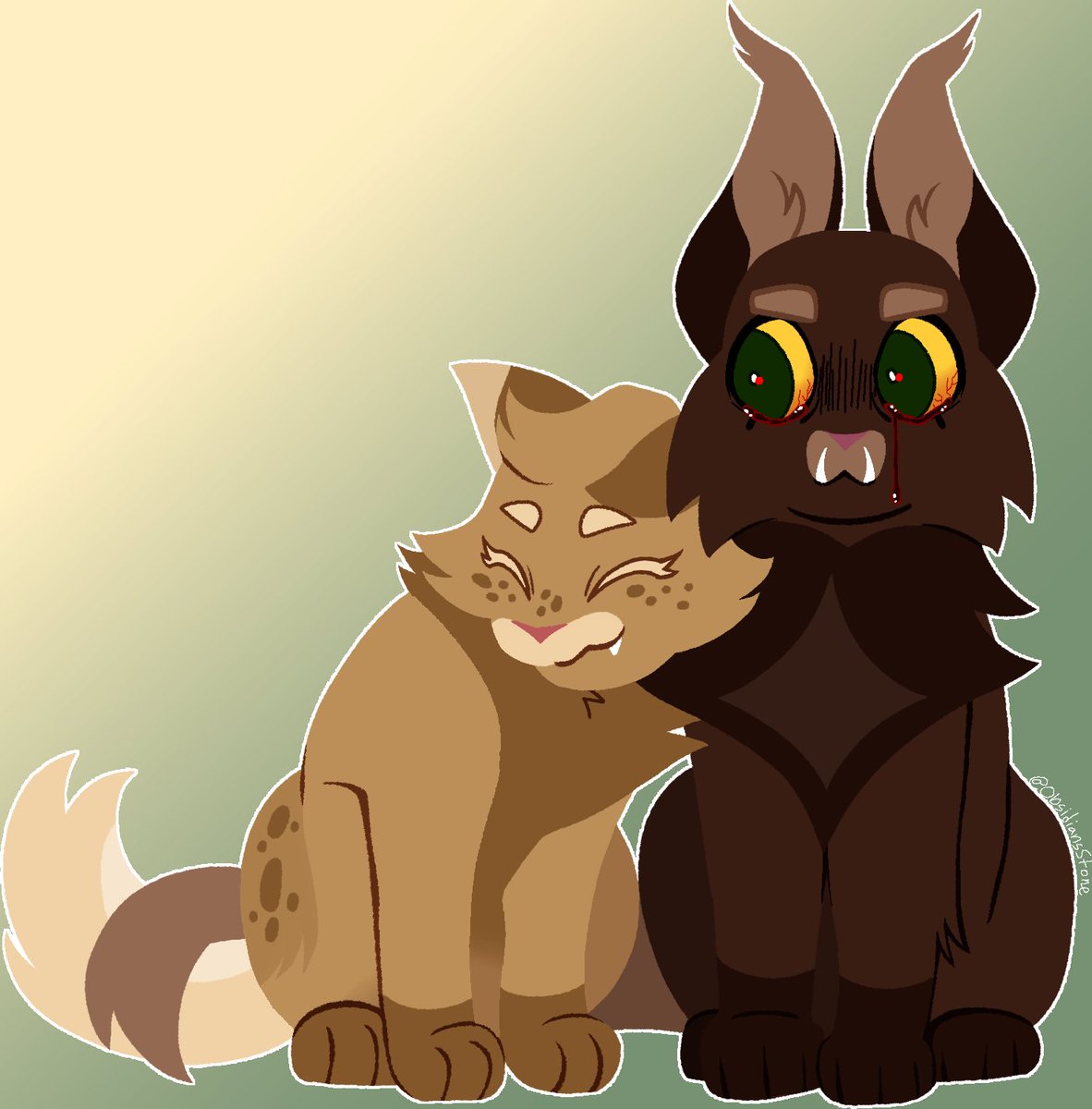 ObsidianSStone's tweet photo. My designs of grown up Mulchkit &amp; Timberkit who belongs to @iamfabiloz ! https://t.co/G7zirWds5j