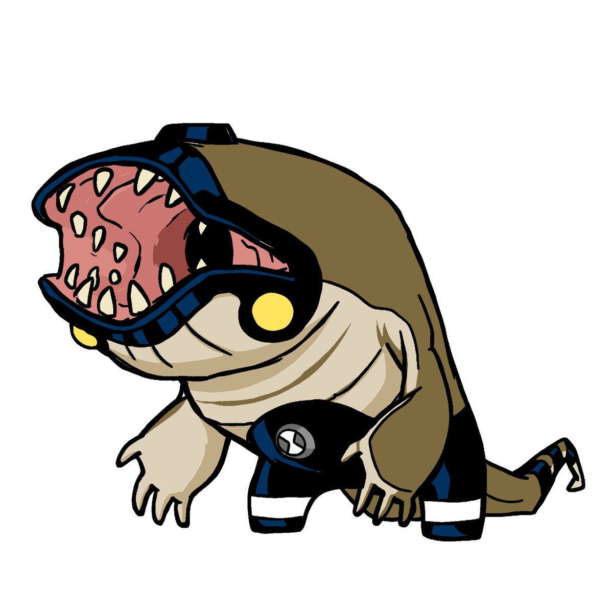 Aren_go's tweet photo. Design Concept: Concept art illustrating Spitter before his full evolution/transformation, showing his earlier, less-developed form
#Ben10 #fanartㅤㅤㅤㅤ https://t.co/N0kWUHdu5w