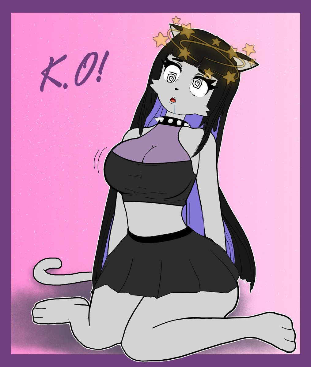 SomnaBaby's tweet photo. K.O! @LanyKatt's feeling dizzy! >w< #koikatsu #furry https://t.co/7k5Q7DM7w6