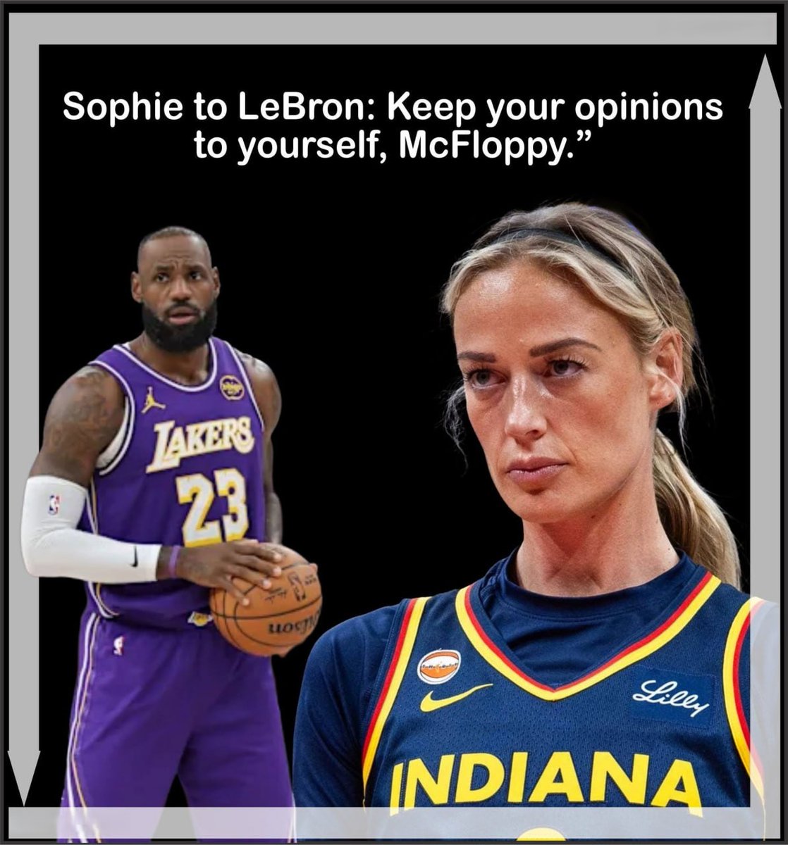 mcafeenew's tweet photo. 🚨SOPHIE CUNNINGHAM JUST CALLED LEBRON JAMES “MCFLOPPY” AND TOLD HIM TO KEEP HIS OPINIONS TO HIMSELF!

🔗 https://t.co/oy6j9Tbtd3

The WNBA star is on a heater.

Sophie Cunningham is done with NBA players lecturing women about their own sports. After LeBron James once again inserted himself into the men-in-women’s-sports debate, Cunningham hit back with pure ice: “Keep your opinions to yourself, McFloppy.”

She remains one of the only athletes in professional sports still willing to say what everyone else is thinking — and she’s doing it with zero fear.

LeBron hasn’t responded yet… but we all know something mid and self-important is coming.

Sophie Cunningham is built different.

Share this everywhere so every male athlete still talking down to female competitors sees the new sheriff in town!

Follow @mcafeenew for more drops.