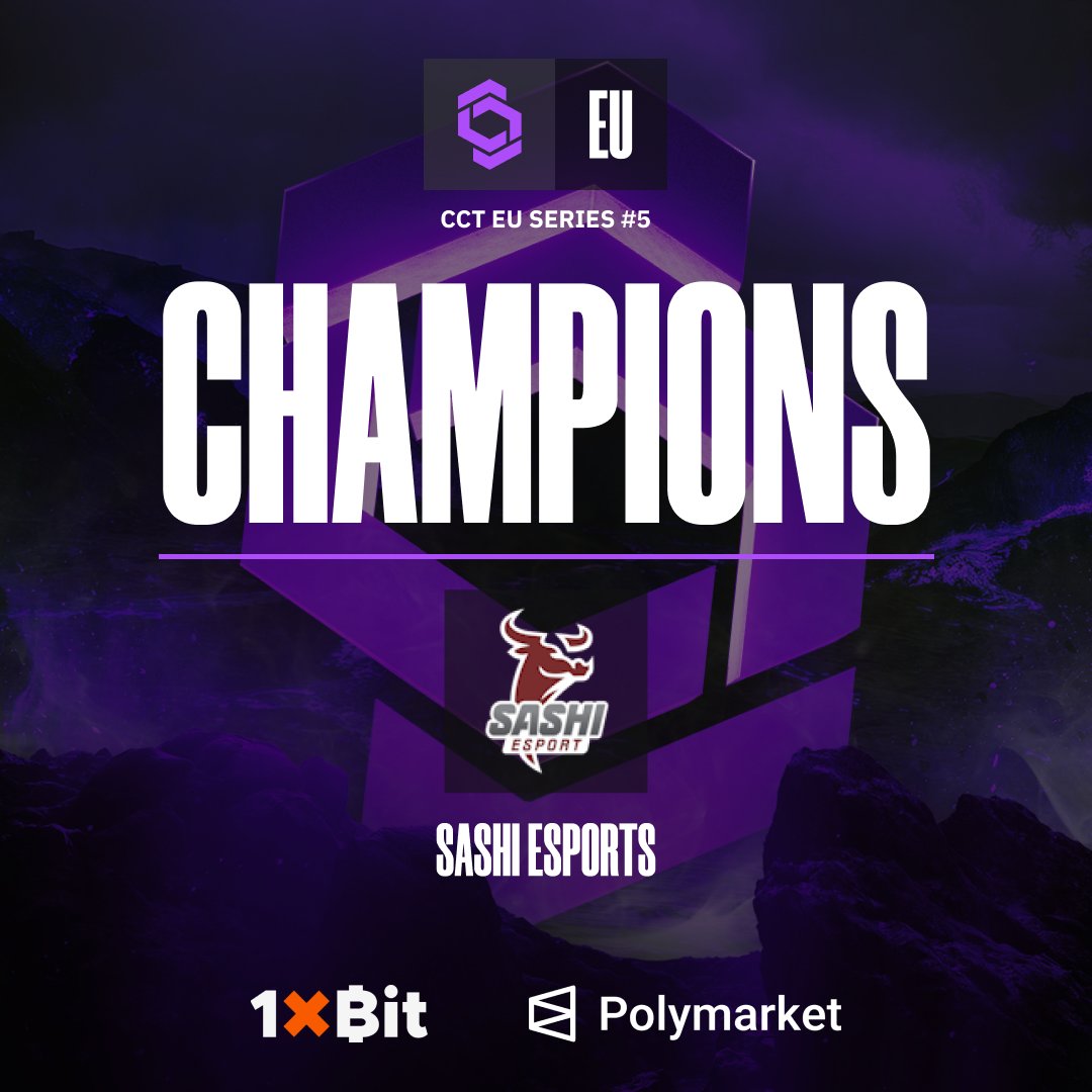 CCT_CS's tweet photo. 🏆 CCT CHAMPIONS 🏆

One team stood above the rest! Congratulations to @Sashi_Esport, your CCT Europe Series 5 Champions 👏 https://t.co/pNFXfDCBM7
