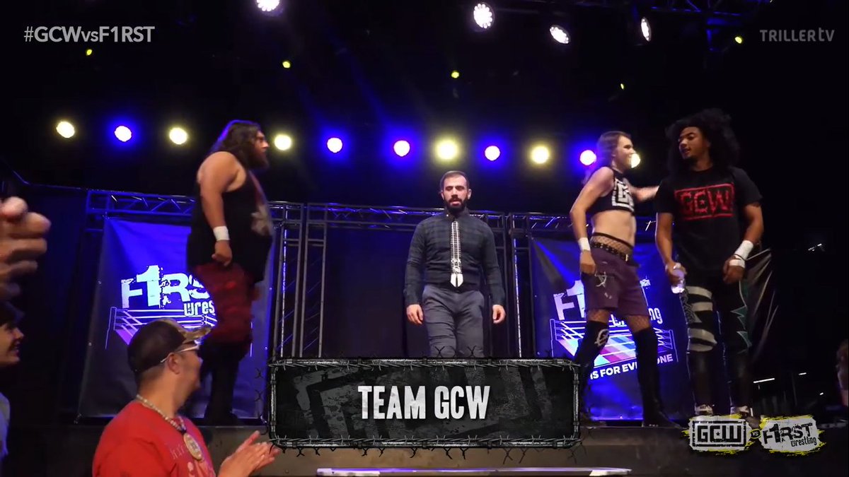 Cjellio's tweet photo. Terry Yaki
CPA
Anakin Murphy
Jimmy Lloyd
Team GCW for this 4v4 tag match
#GCWvsF1RST @cpawrestles https://t.co/f2ZEIRwsUb