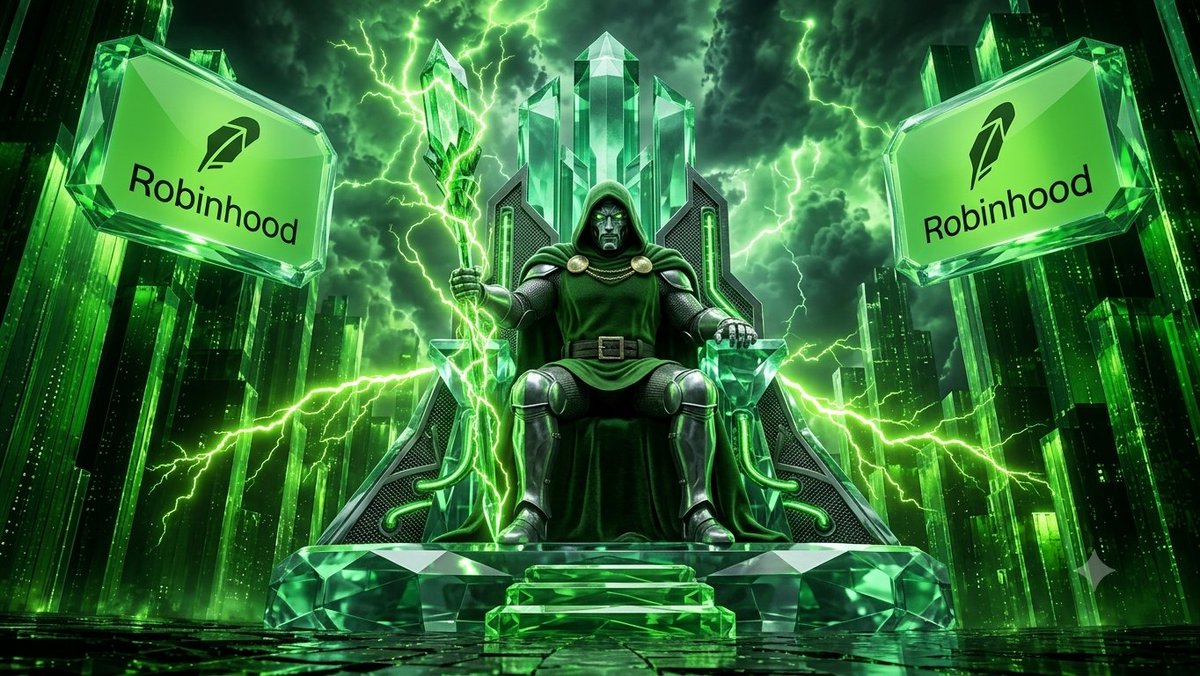 DoomOnRHC's tweet photo. A new era has begun on Robinhood Chain. 🟢⚡️

The shadows have retreated, and the rightful monarch has taken his seat. Kneel before the throne of total dominance.

This isn’t a launch. This is the $DOOM** takeover. 👑

⚠️ Token is NOT live yet. Official CA & launch announcement will be posted EXCLUSIVELY on our official channels. Stay alert.

#DOOM $RobinhoodChain #RHC #CryptoTakeover #Memecoin