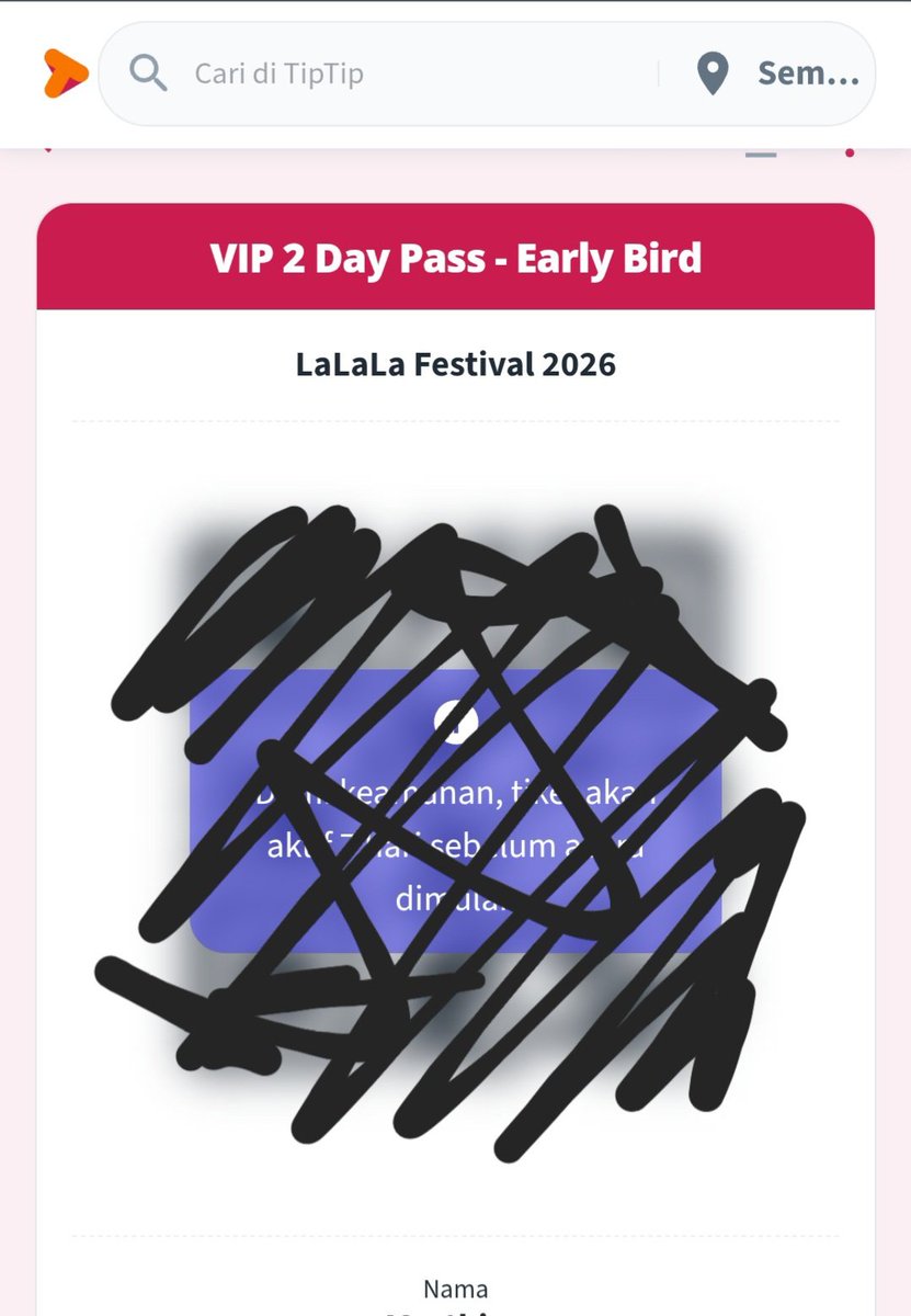 NaithCo's tweet photo. WTS want to sell

Lalala Fest 2026
VIP 2 Day Pass, Harga 1,8 nett sudah underprice bgt 
Minat DM aja ges

Alasan Jual: beli pas lineup blm muncul, pas di reveal ga cocok sama line upnya

#rexorangecounty #lalalafest #lalalafest26 #kodaline https://t.co/rYNkAyYRks