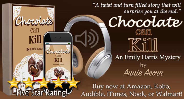 Annie_Acorn's tweet photo. YES! Chocolate really can KILL! https://t.co/e5hrK59UtI So you might want to read my cozy mystery Chocolate Can Kill! #Chocolate #Mystery #Cozy #audiobook #iTunes #Kindle #KindleUnlimited #IndieBooksBlast #iartg #bookplugs #authorRT #BookBoost :-) https://t.co/CYOpX8oxqT