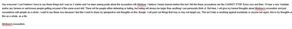 WartWolf3's tweet photo. Hello there! I've been noticing drama of Minitoon. Drama's happens all the time and I didn't want to be involved but now I feel like I need to share my side of the story and what's REALLY happening. I don't know much about the Minitoon situation but here is my thoughts on this! https://t.co/8uNV7lOGfa