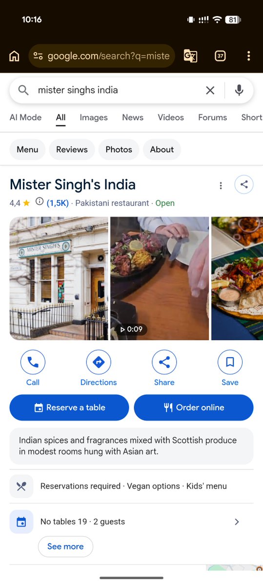 Keshavk007's tweet photo. @nabilajamal_ According to Google, this is a Pakistani restaurant, not an Indian one. Outside India, many Pakistani and Bangladeshi restaurants brand themselves as “Indian restaurants” to appeal to a wider global audience. https://t.co/S7MLdAqxrC
