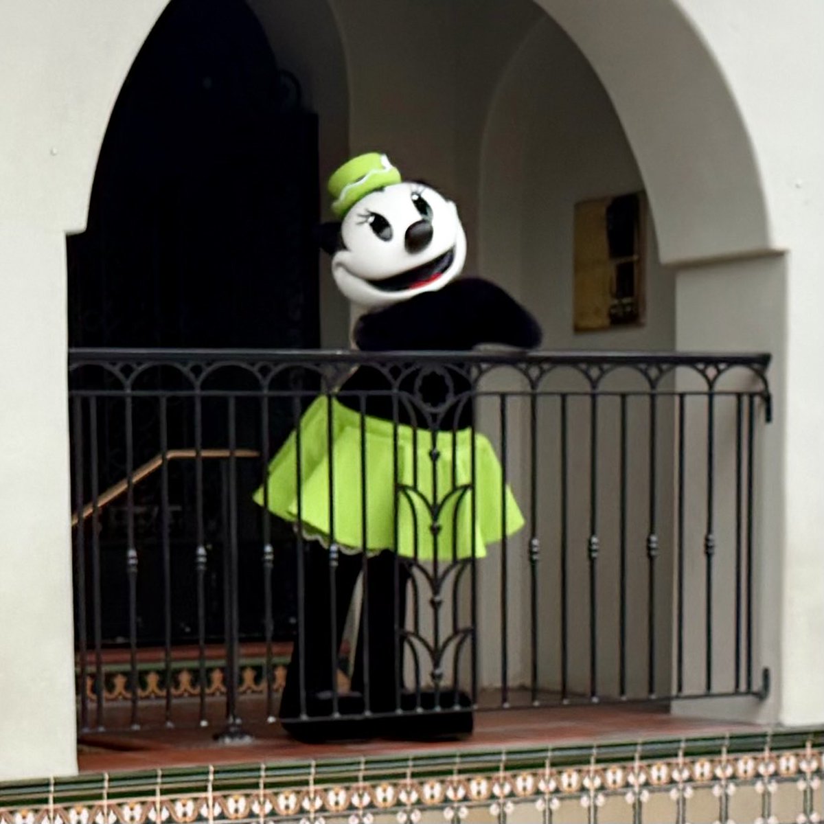 DAPs_Magic's tweet photo. We do not often see Oswald’s girlfriend Ortensia, the black cat. She is out this morning, posing for pictures on Buena Vista Street during CHOC Walk 2026 at the Disneyland Resort.
#CHOCWalk
#dapsmagic https://t.co/BALONyJ5hi