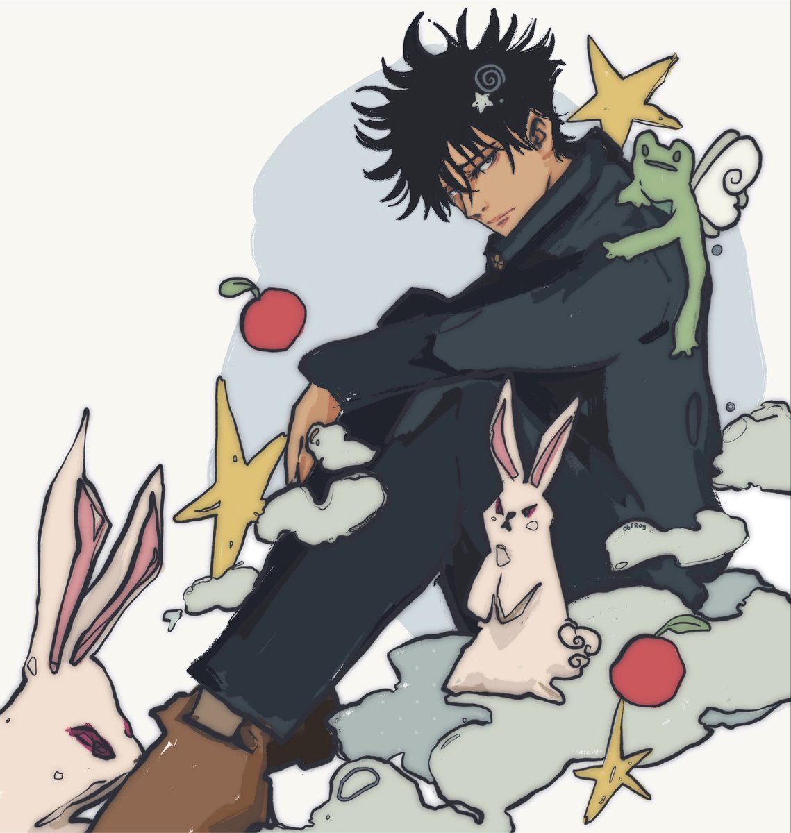 o6frog's tweet photo. it’s bunny day? here’s some megumis 🐇 https://t.co/JXxz0W2U1V