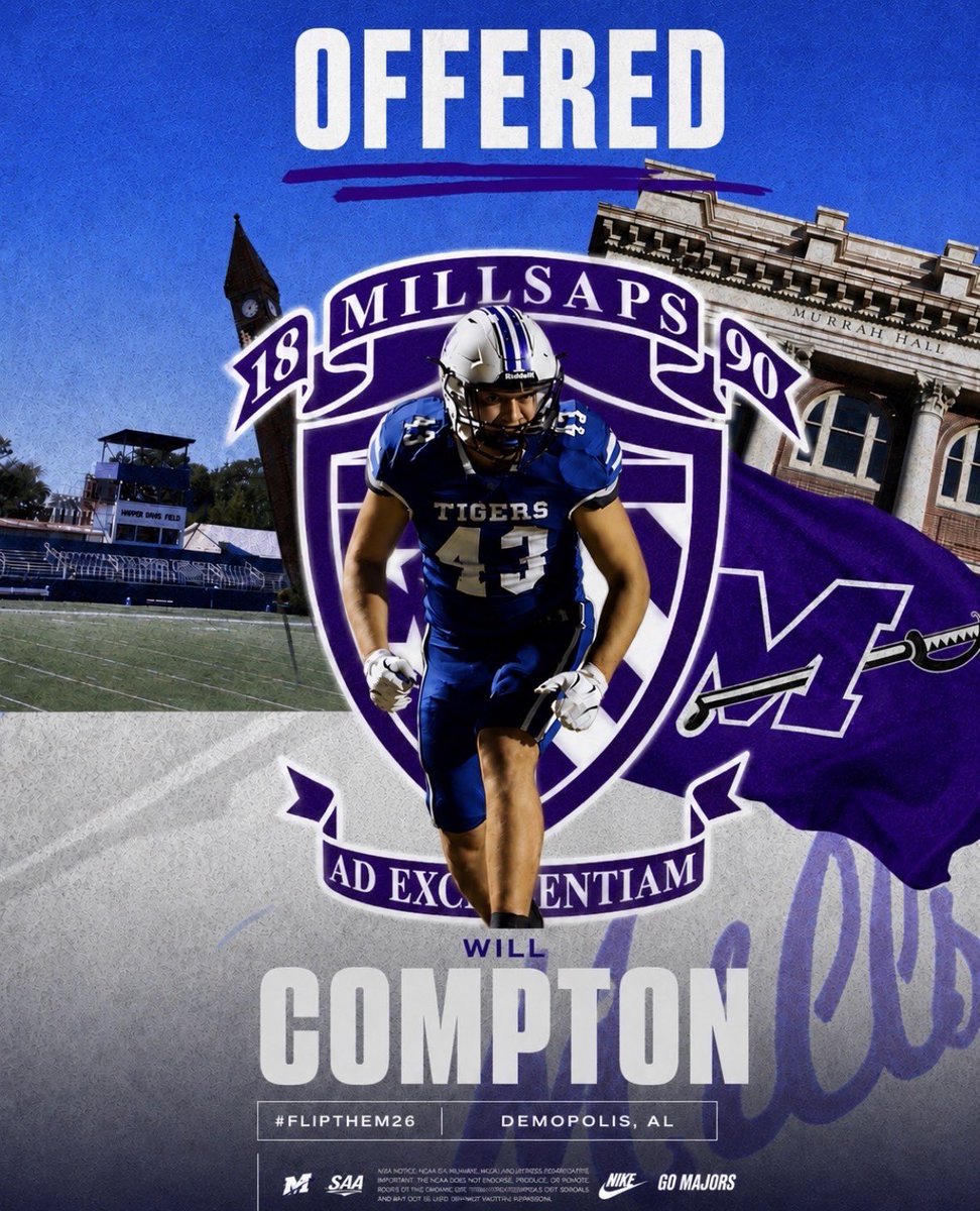 WillCompton43's tweet photo. After a great conversation with @CoachBapDL I’m blest to receive my First offer from @MajorsFootball https://t.co/zKGFOmkQO9