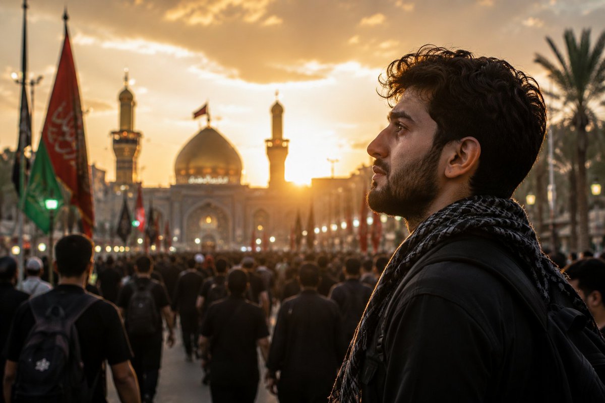P78887A's tweet photo. کربلا فقط مقصد نیست؛
برای بسیاری، اربعین فرصتی است برای بازنگری در خود، مهربانی بیشتر با دیگران و تمرین خدمت.
شاید بزرگ‌ترین سوغات این سفر، انسانی باشد که از آن بهتر از قبل بازمی‌گردد...
#��ا_لثارات_الحسین
#یاتماز_حسینین_پرچمی https://t.co/gSZBMDOJtY