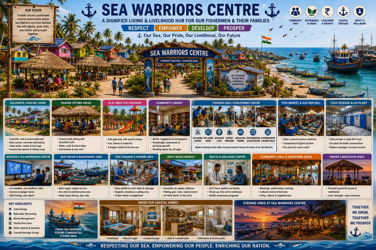 shaddydude's tweet photo. Our fishermen are India's Sea Warriors. They feed millions, strengthen our blue economy, protect our coastal heritage, and face the sea's uncertainties every day. It is our duty as a nation to ensure they have safe housing, modern fishing infrastructure, weather and sea information, cold storage, skill development, healthcare, fair markets, and dignified living conditions. When our Sea Warriors prosper, India prospers. 🇮🇳🌊
#SeaWarriors #BlueEconomy #Fishermen #PeopleFirst #CoastalDevelopment