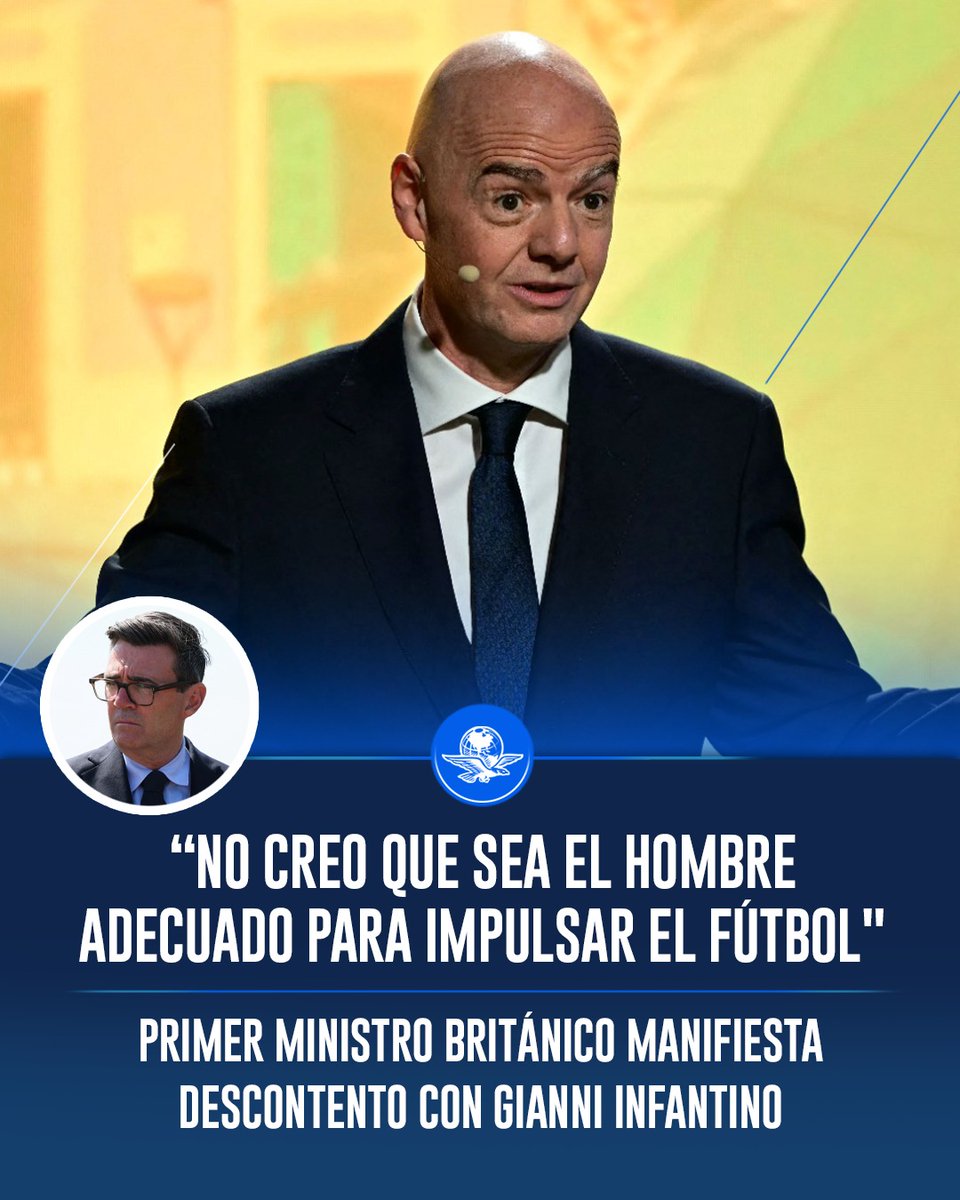 El_Universal_Mx's tweet photo. 🗣️ "El plan que se presentó fue ofensivo para muchas personas, gente del fútbol, en todo el mundo"

⚽ Andy Burnham manifestó su descontento sobre los planes de Gianni Infantino de vender participaciones del Mundial a inversores privados

🔴 La UEFA, el organismo rector del fútbol europeo, señaló el sábado que había perdido la confianza en el liderazgo de la FIFA, lo que posiblemente allane el camino para un desafío a la presidencia de Infantino

https://t.co/rtdPaqOSAc