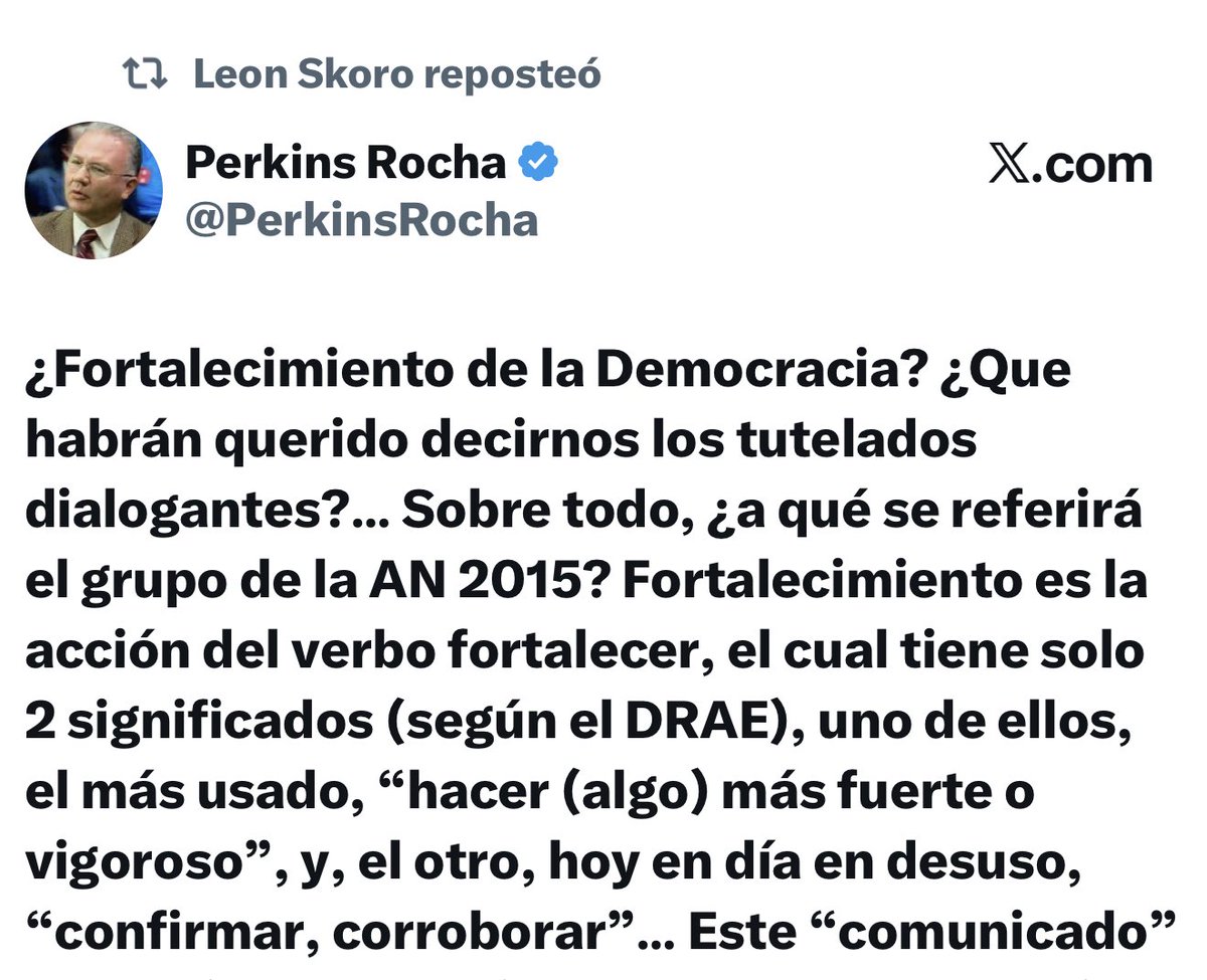 INDIURBANEJA's tweet photo. Que La Sra. Machado mandó al Dr. Perkins Rocha a decir que: “los que dialogan (gobierno y oposición) son tutelados”

Aclaratoria, si María Corina estuviese en la mesa, entonces el proceso sería maravilloso 🤷‍♀️ https://t.co/Um9S2dbZgX