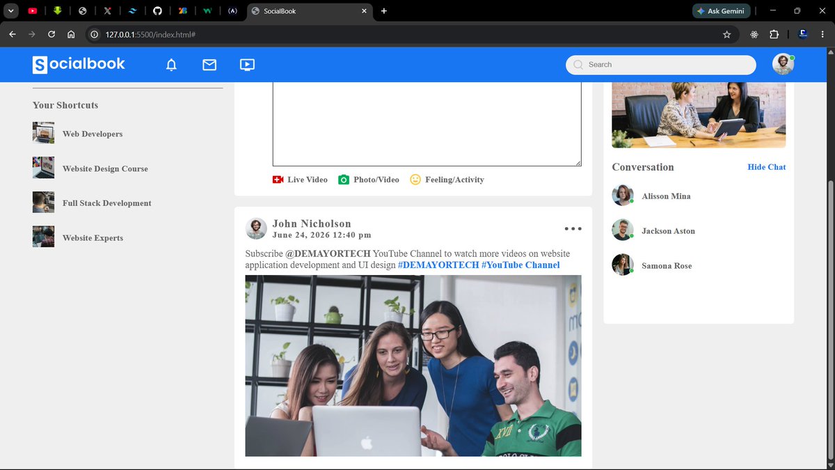 devmayor1's tweet photo. How my current task is coming out. Was a great task to rebuild using my knowledge https://t.co/yKffGOoqUS