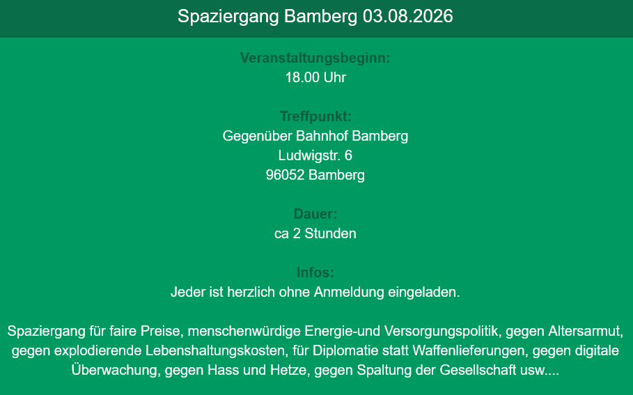 TeMeNue2021's tweet photo. Montags-#Demo in Franken am 03.08.2026:
‼️ #Bayreuth 19:00 #Opernstraße
‼️ #Crailsheim 18:00 #Rathaus
‼️ #Bamberg 18:00 #Bahnhof
‼️ #Herzogenaurach 19:00 #Markt
#Frieden #Freiheit #Selbstbestimmung
echte #Demokratie #Meinungsfreiheit https://t.co/YWEwjZy7Nh