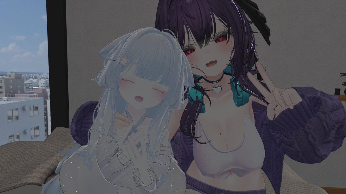 fearyice_vrc's tweet photo. #あみと一緒
ひたすらV感ってどんなのかな～って話をしてた気がする！手の甲で撫でられてるとき目の前あたりに何かあった感触があったから続けてたらもしかしたら生える...!?
近距離の時に目をつむったら臨場感がすごくてよかった！！
あっという間の30分だった...背中とけもみみのV感生えないかな～！ https://t.co/JuE8m1yRNd
