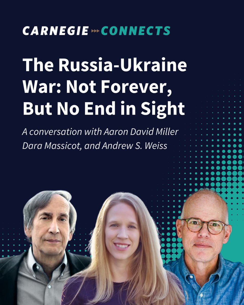 aarondmiller2's tweet photo. .@carnegieendow @ceipstatecraft Join me Wednesday August 5 10-1045 with two of best Russia analysts onb the planet @andrewsweiss @MassDara to talk about the war - where we are and where we're going. Register here: https://t.co/8sJgBroHWs https://t.co/Y8VMAVBNzI
