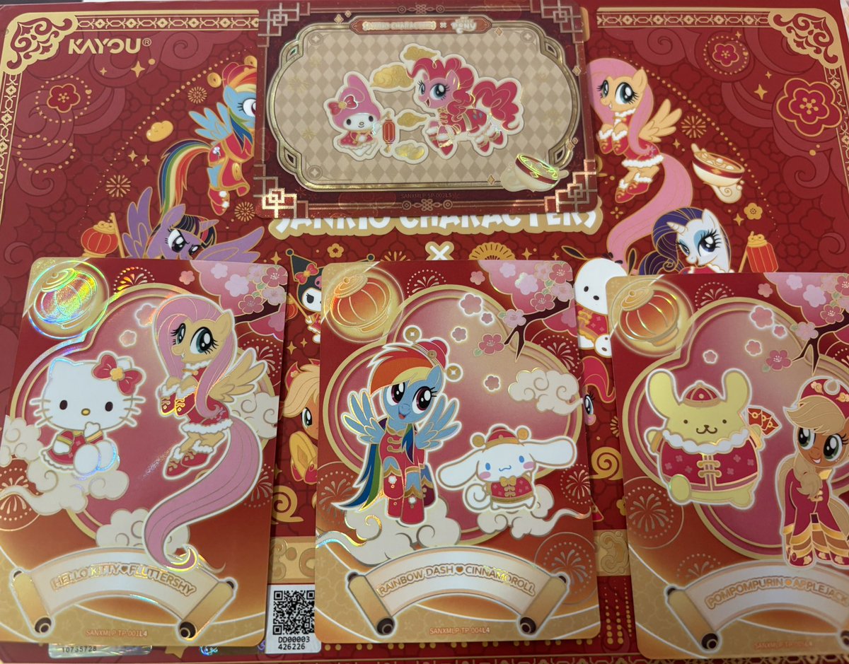 str4wbrrycat's tweet photo. @flaybff i’ve been well kel oomf! been into collecting my little pony cards these days! i got these mlp x sanrio ones recently!! https://t.co/Sz0kZE5Yig