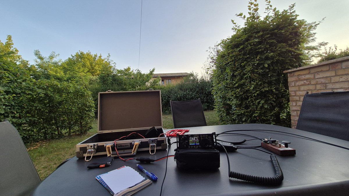 dl7mo's tweet photo. Had some #hamradio QSOs for EUHF Championship (and #POTA) from my holiday QTH yesterday. Unfortunately, my antenna here (EndFed with 1:9 Unun) was not playing very well, so I could not use more than 10 W. SSB did not work with these conditions, but at least CW did. #amateurfunk https://t.co/fVKlWQLDKn
