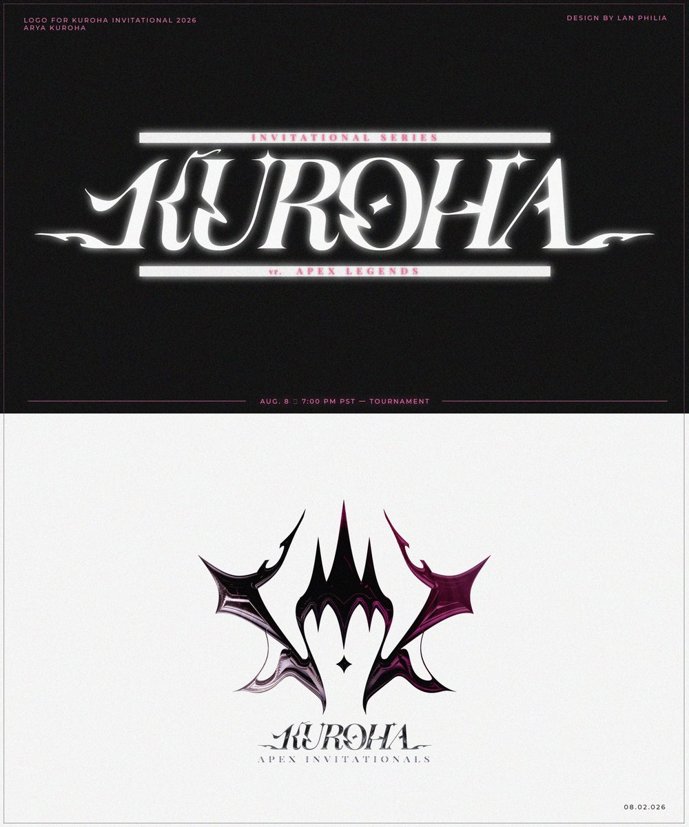 LanPhilia's tweet photo. 【 Logo Design 】

I designed a logo and icon for @aryakuroha 's #KurohaInvitational2026! ♦️ https://t.co/4TjTyPwfif