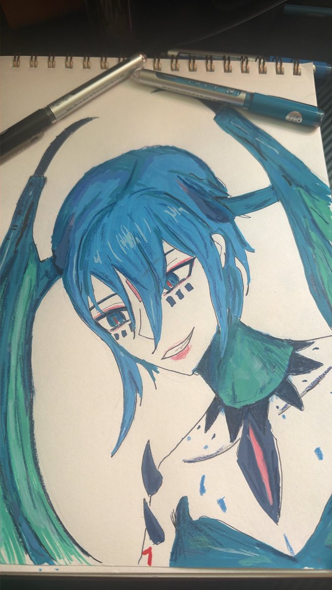Sylaux's tweet photo. Hatsune miku dragon original creator #pikat  #miku https://t.co/HSdYey8WTo
