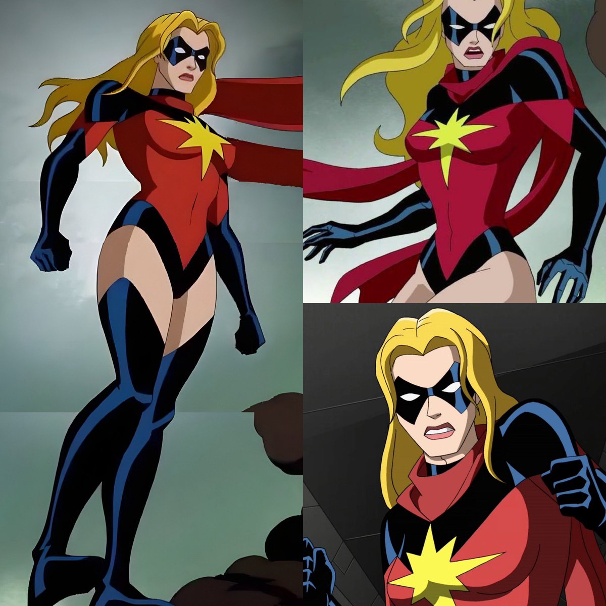 5p3ctacular's tweet photo. Seeing Carol Danvers for the first time in Avengers Earth’s Mightiest Heroes awakened something inside me as a kid.

It means I love strong white blonde women https://t.co/3NXuQv5SiG