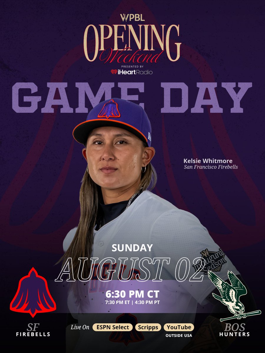 wpbl_firebells's tweet photo. Time to make history. Today, we take on the Boston Hunters in our WPBL debut.
Watch live on ESPN Select (USA), Scripps Sports Network (USA), and YouTube (International).
Gates: 4:30pm CT
Game: 6:30pm CT https://t.co/RrmBwldGff