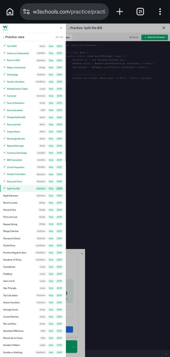quantwithdeola's tweet photo. Day 4
> Solved 12 W3Schools Java coding challenges (easy) https://t.co/Eq42pJ9se8