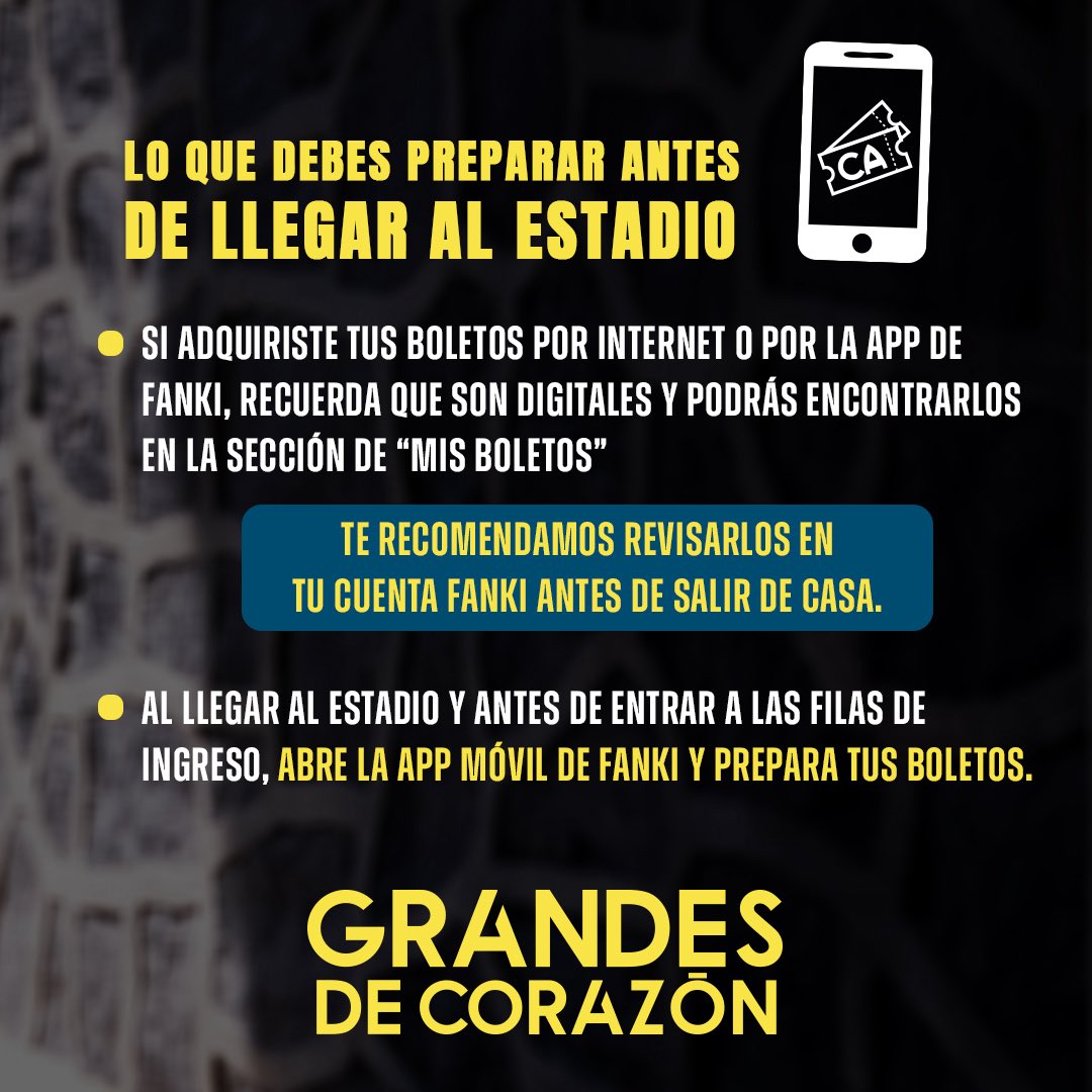 AyudaAmePass's tweet photo. ¡Todo listo para la Jornada 3! 🦅

Si nos acompañas en el América vs. Santos Laguna, aquí encontrarás toda la información que necesitas para vivir una gran experiencia en el estadio 🏟️ 

Llega con tiempo y anticipa tu salida para evitar contratiempos. https://t.co/Wg2rJzMau3
