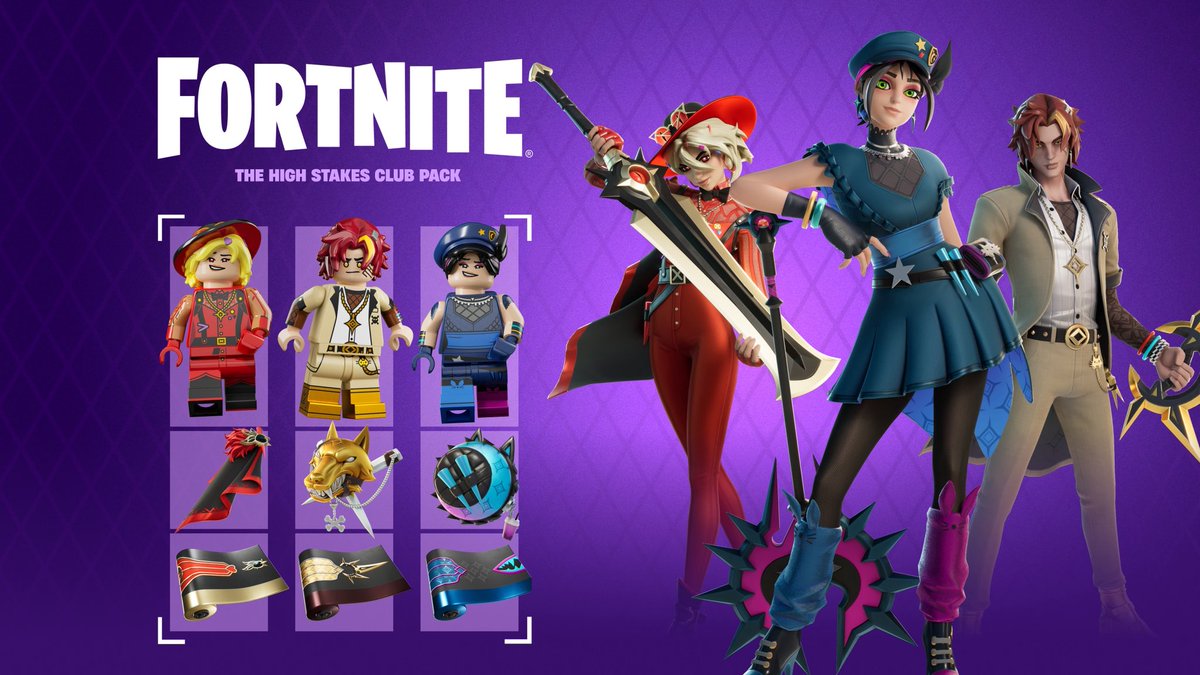 katcochiouma's tweet photo. Day 58 of asking @Fortnite to bring back The High Stakes Club and Let’s Hunt Vampires pack 
@TimSweeneyEpic #Fortnite #FortniteShop #HighStakesClub #LetsHuntVampires #BringItBack #fortnitepacks #fortniteitemshop #lucienwest #helsie #joni https://t.co/OmuDHP3uUn