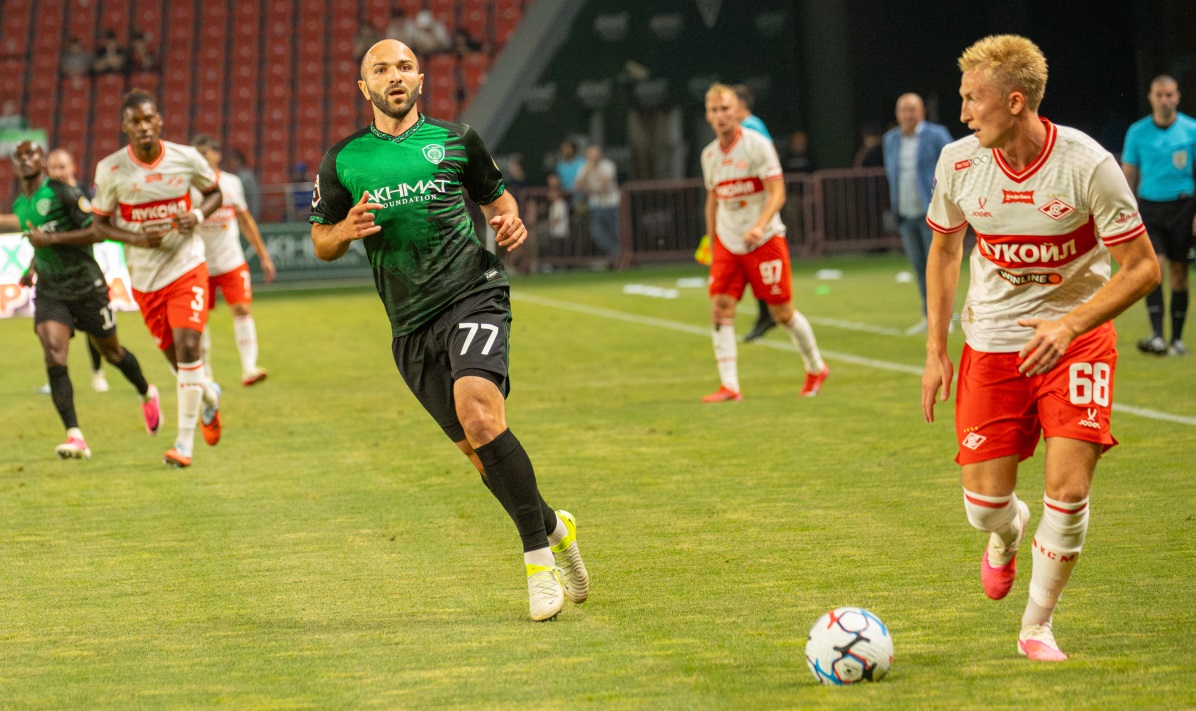 OntourFCSM's tweet photo. 2 - 1510 (1919)
02-08-2026 Akhmat (Grozny, 🇷🇺) 1-2 Spartak
Cacintura - Wooh, Barco
20:30 "Akhmat Arena", Grozny, Russia
Alfa-Bank Russian Premier League 2026/2027. 2 day
MELKADZE Georgiy / LITVINOV Ruslan https://t.co/e7nnLwXfDG