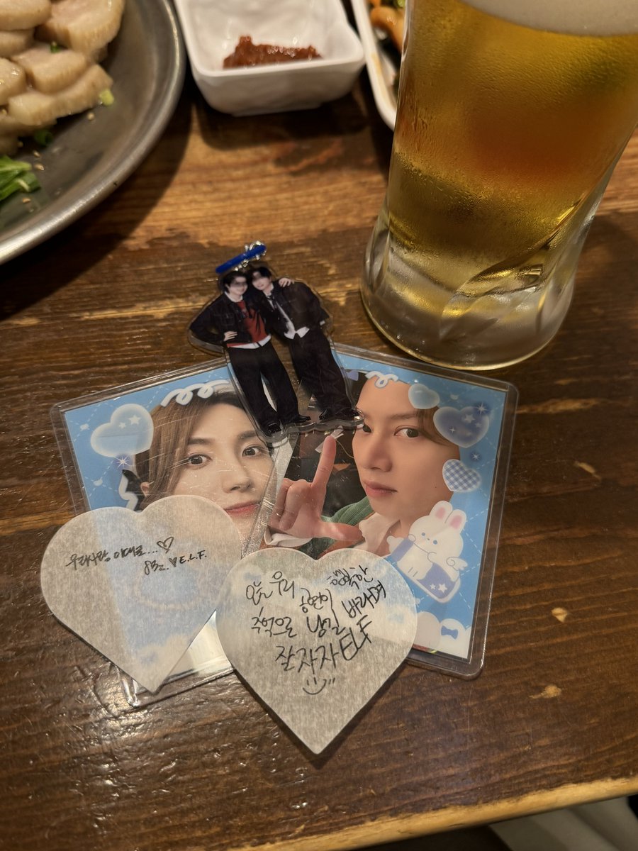 ykr8307's tweet photo. 水分節約(?)したからか、生ビールが沁みた😇ヒチョルも久しぶりにグイっとやっていいよ？🥹 https://t.co/n0CB66Ydjr
