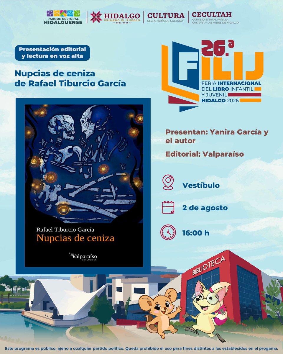 juancorvus's tweet photo. Esto ya es en un ratito. Espero verlxs por ahí.
Biblioteca Central del Estado Ricardo Garibay, 4:00 p. m.
Parque Cultural Hidalguense (antes Ben Gurion), junto al balonzote. https://t.co/DBE9d8qg3c
