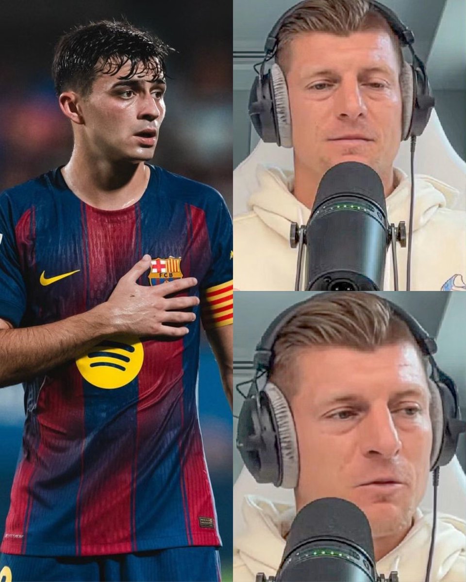 MotivacionesF's tweet photo. ¡TONI KROOS LO ENTENDIÓ TODO!

"Vitinha, Frenkie de Jong o Enzo Fernández son brutales, pero Pedri es el mejor del mundo en esa posición. Lo viví en carne propia con el Real Madrid. Pensé que podía frenarle, porque no parece muy rápido, pero ni siquiera pude detenerlo con una falta...".
 
Tienes que ser demasiado bueno para que uno de los mejores mediocampistas de la historia hable así de ti. Pedri juega para el Barcelona pero lo disfruta todo el mundo que sabe de fútbol.