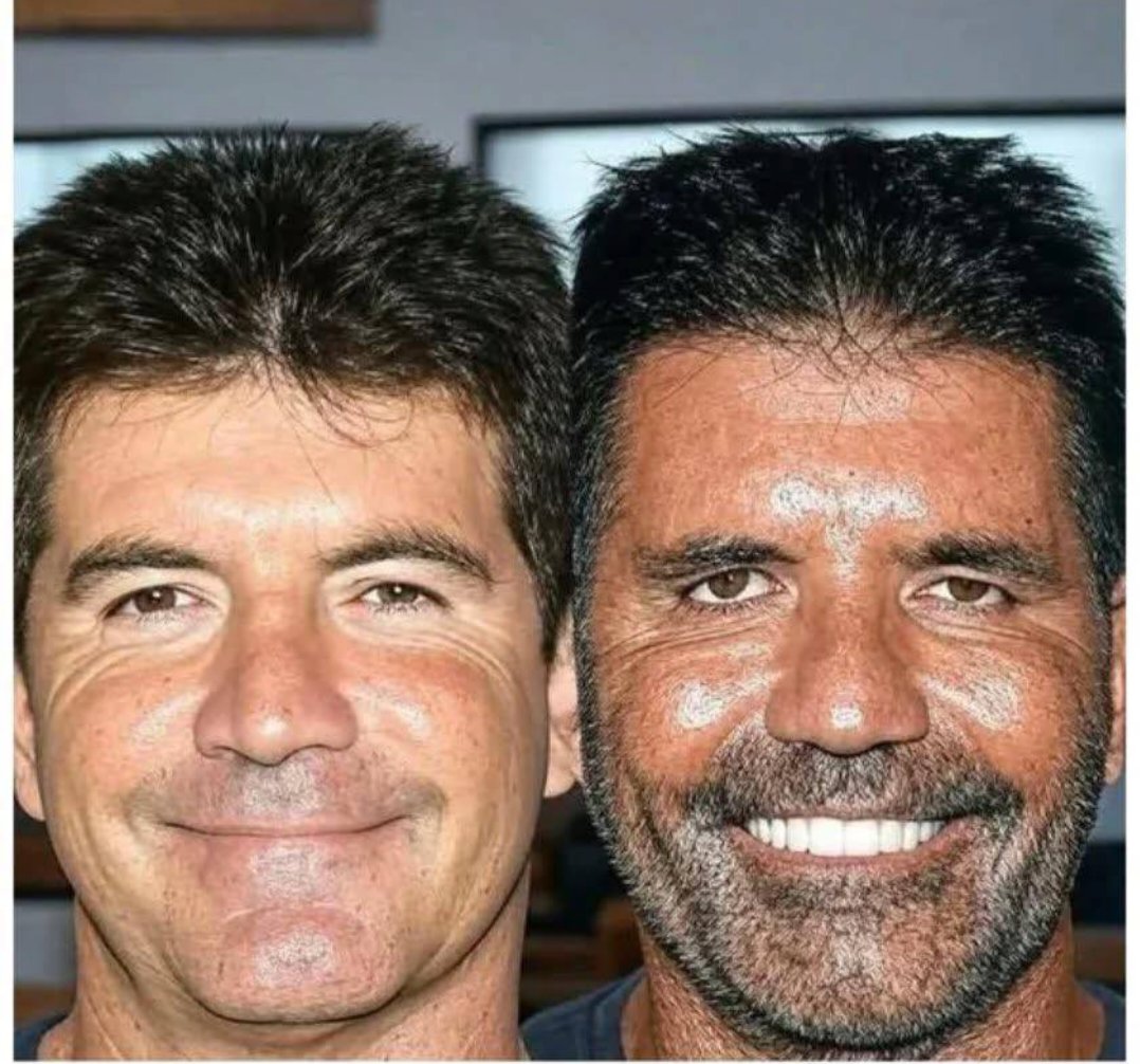 hippojuicefilm's tweet photo. Simon Cowell looks like a leather handbag that got left on a Florida balcony for 15 years, developed sentience, stole a set of piano keys and used them as veneers. https://t.co/y3hEMk2mzm