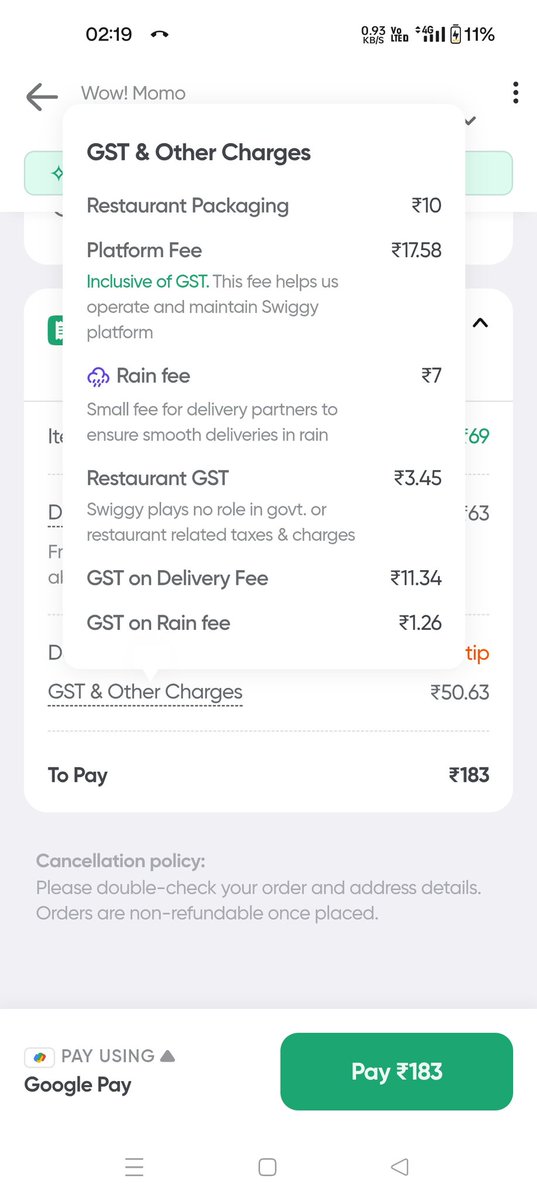 Nationalismm's tweet photo. @Swiggy @Tukaram_IndIAS @abpmajhatv @fssaiindia 
Showing in offer and Scamming @BBCWorld https://t.co/klsr0pSiVi