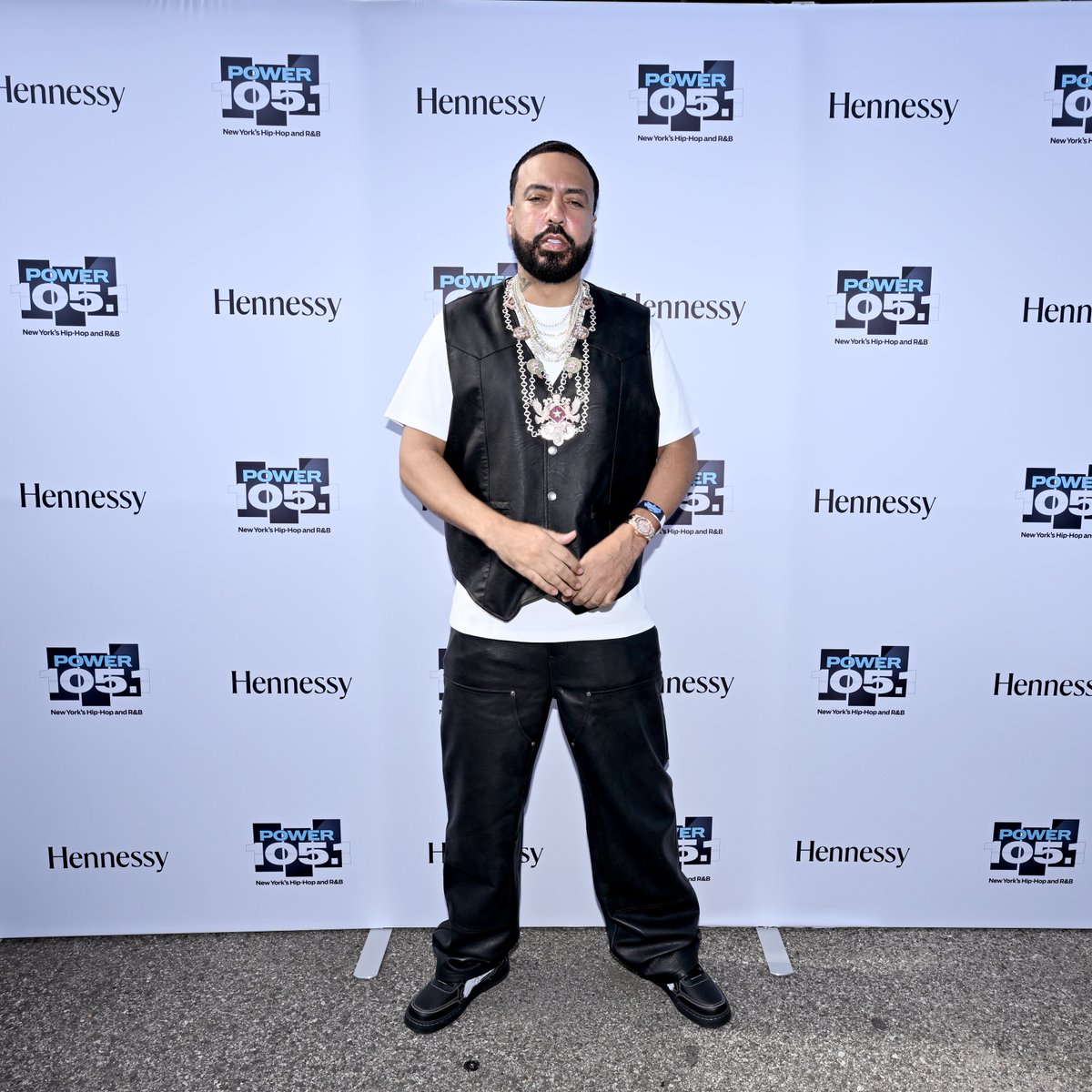 Power1051's tweet photo. Fresh off the arrival... French Montana in the spot 👀🔥 #AngiesBBQ @Hennessy https://t.co/TTMi7nhVAN