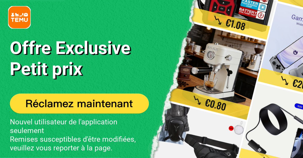AzouaouKabyle's tweet photo. ⭐️ Appuyez sur le lien offre exclusive https://t.co/r57tPfNgO3 pour obtenir des articles de qualité supérieure à des prix ultra-bas. 🛍️ Ces offres imbattables ne sont disponibles qu'ici. Faites des achats maintenant et réalisez de belles économies ! ⭐️ https://t.co/qBmoDkUcvA