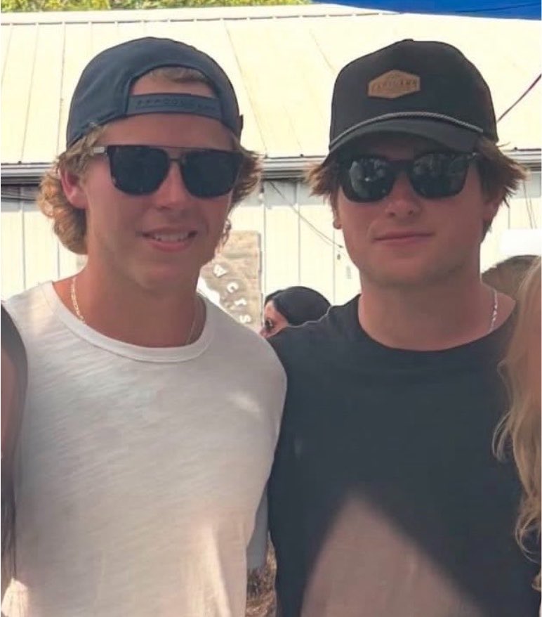 briniittyy's tweet photo. i think the dog is wearing Will’s hat and Mack’s glasses. That’s so cute 🤏 https://t.co/keAPhfxt1l