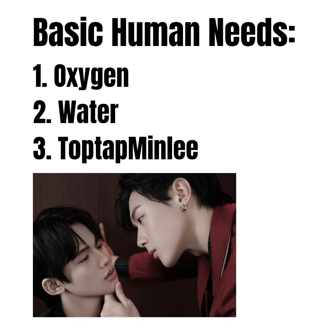 _kriachii's tweet photo. Basic human needs:

1. Oxygen
2. Water
3. ToptapMinlee

#PAYBACKTheSeries
#ToptapMinlee
#TOPTAPJarukit
#MINLEEthanakorn https://t.co/6PKF6TVC3E