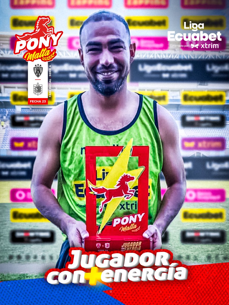 LigaEcuabetec's tweet photo. 🥇Junior Sornoza de @IDV_EC fue elegido como el jugador con más energía @ponymaltaec 🔥

#LigaEcuabetConectadaPorXtrim #PonyMalta 🇪🇨💯 https://t.co/HcAWETUjzD